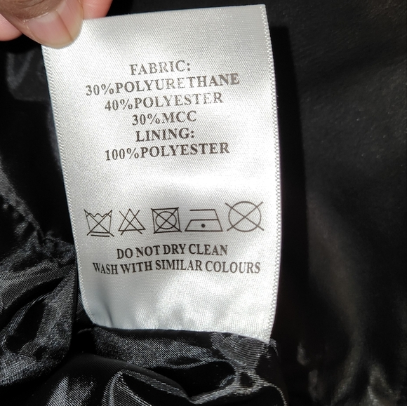 AZALEA WANG Women's Faux Leather Stand Collar Moto Biker Jacket Outwear, Black - Picture 15 of 15